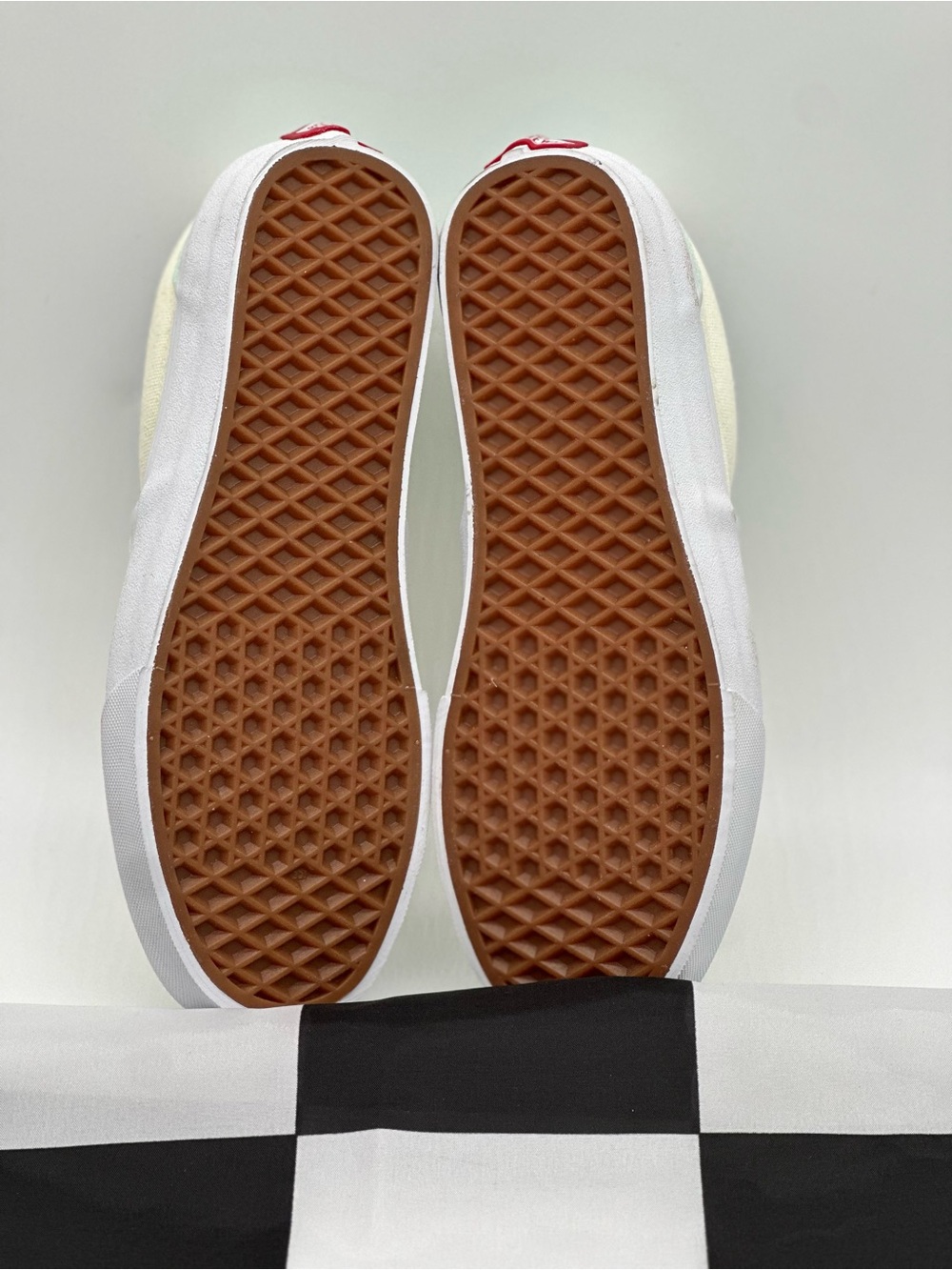 Vans Cream Canvas Sneakers with Mint Green Lining - Picture 7 of 10